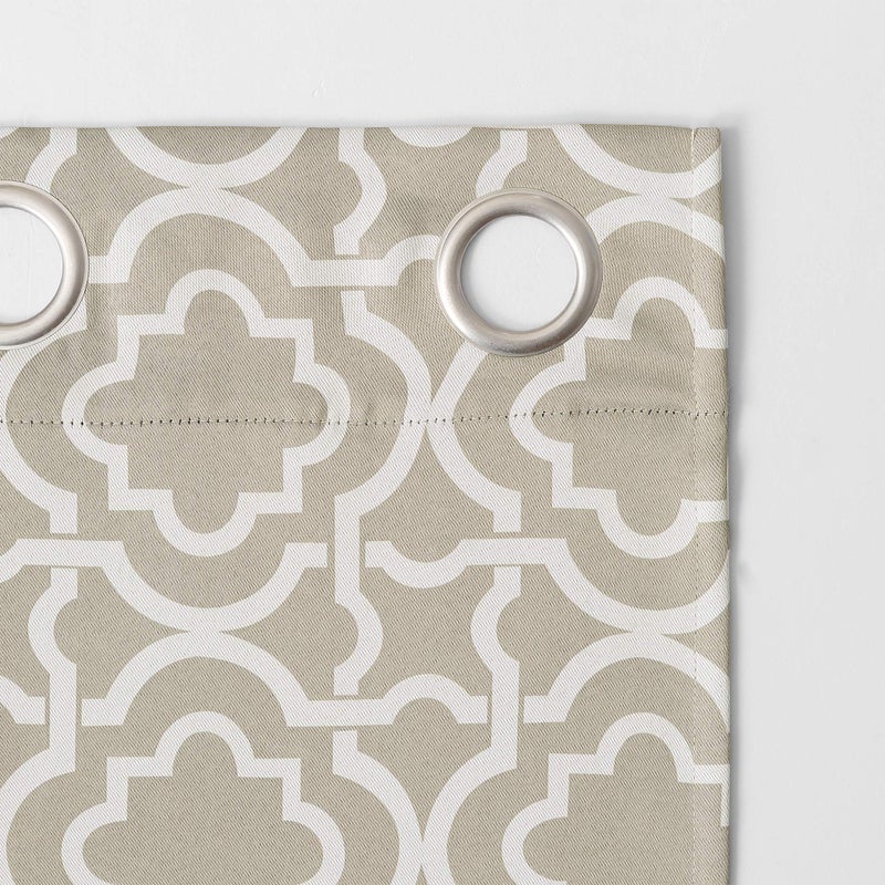 Sun Zero Barnett Trellis Blackout Grommet Curtain Panel, 40" x 84", Taupe - Image 5